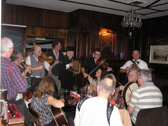 The session in full swing. A view of the music session to close the season