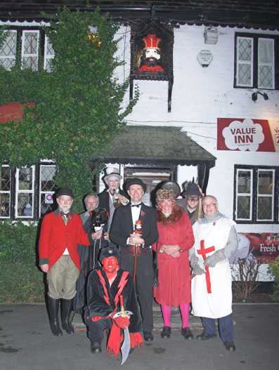 The Gang outside the Saracen's Head on the last day The Gang outside the Saracen's Head on the last day