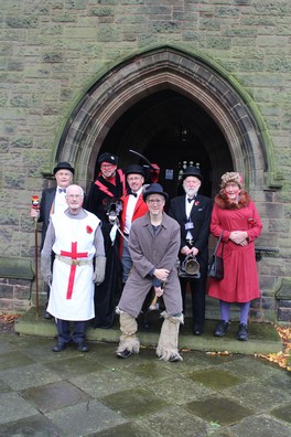 Click for larger view The Gang outside the Church ready to perform at the Autumn Fair. (Photo: L. Armstrong/M. Seyler)